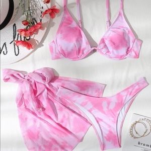 pink tie dye bikini